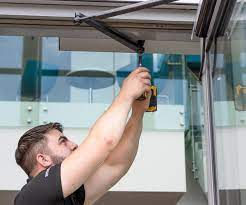 Sliding glass door roller track repair